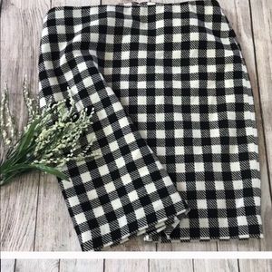 Talbots Gingham Buffalo Check Black - White Skirt